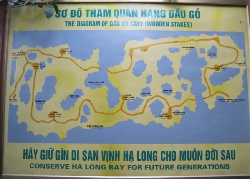 Map of Dau Go Cave