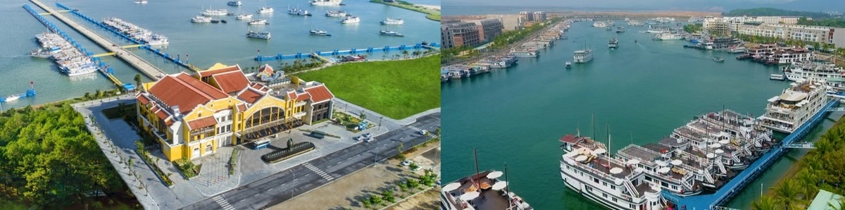 Sun Port (left) and Tuan Chau Port (right)