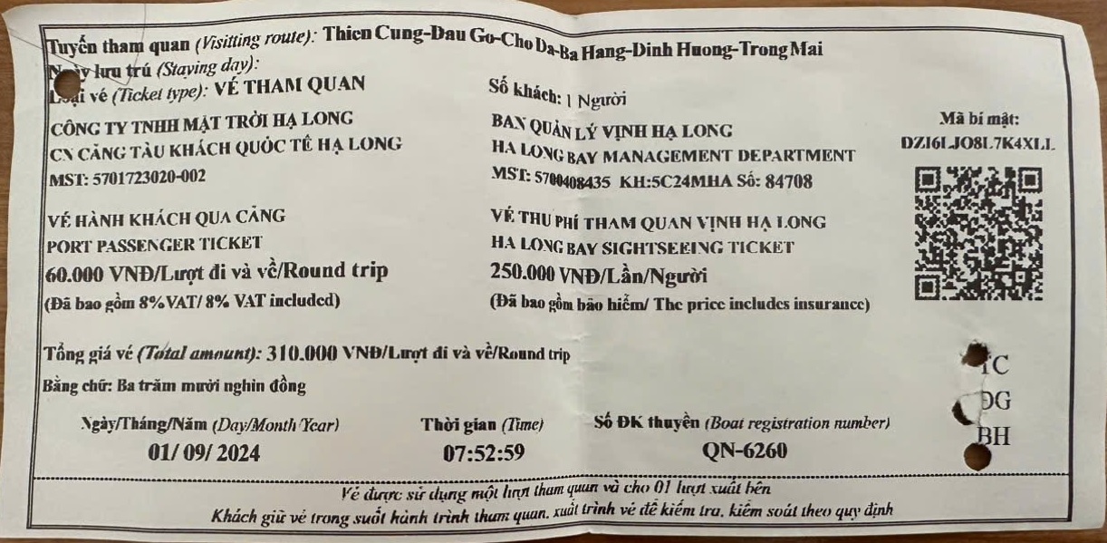 The latest Halong Bay tour ticket